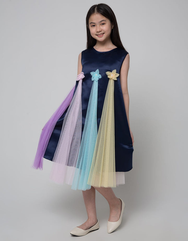 Kidz Too Short Sleeve Midi Dress Tile Geber Colorful