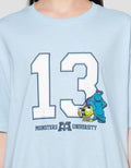Disney Print Monster Inc Kaos Oversize Wanita