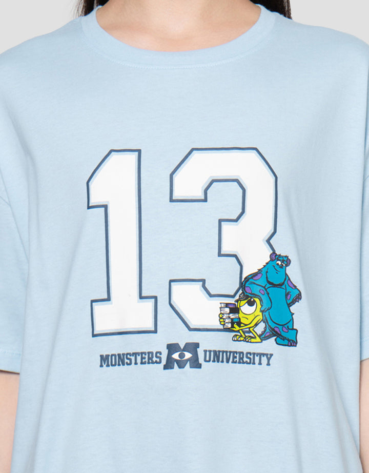 Disney Print Monster Inc Kaos Oversize Wanita