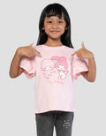 Character My Melody Lengan Ruffle Kaos Anak Perempuan