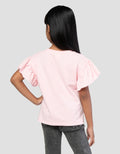 Character My Melody Lengan Ruffle Kaos Anak Perempuan