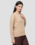 Connexion Boat Neck Enzim Kaos Lengan Panjang Wanita