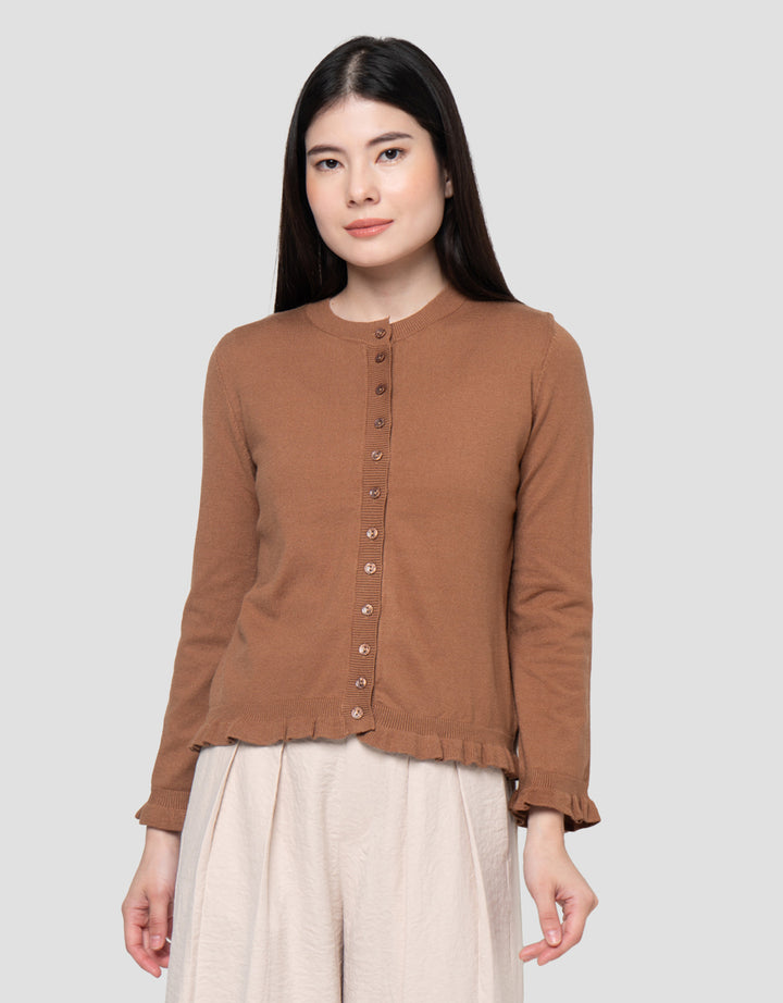 Connexion Rajut Ruffle Cardigan Wanita