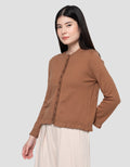 Connexion Rajut Ruffle Cardigan Wanita