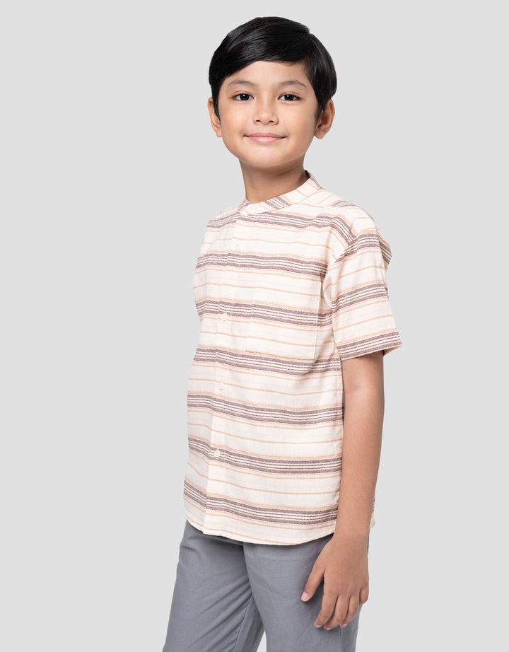 Little M Salur Zigzag Kemeja Anak Laki-laki