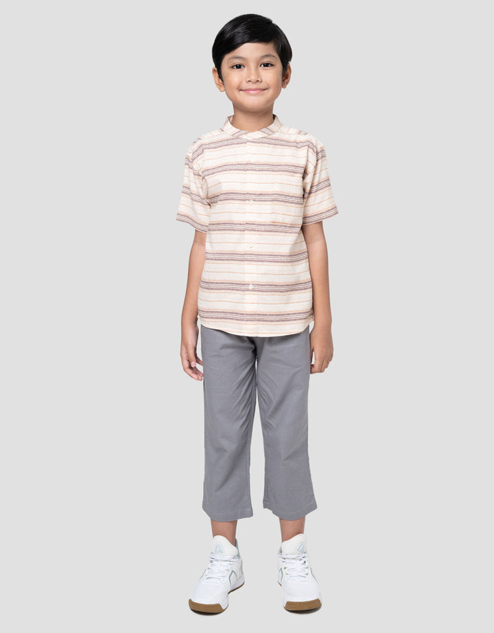 Little M Salur Zigzag Kemeja Anak Laki-laki