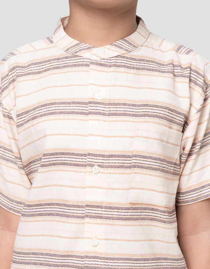 Little M Salur Zigzag Kemeja Anak Laki-laki
