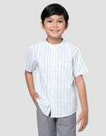 Little M Salur Linen Kemeja Anak Laki-laki