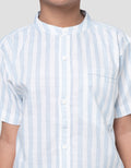 Little M Salur Linen Kemeja Anak Laki-laki