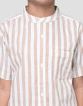 Little M Salur Linen Kemeja Anak Laki-laki