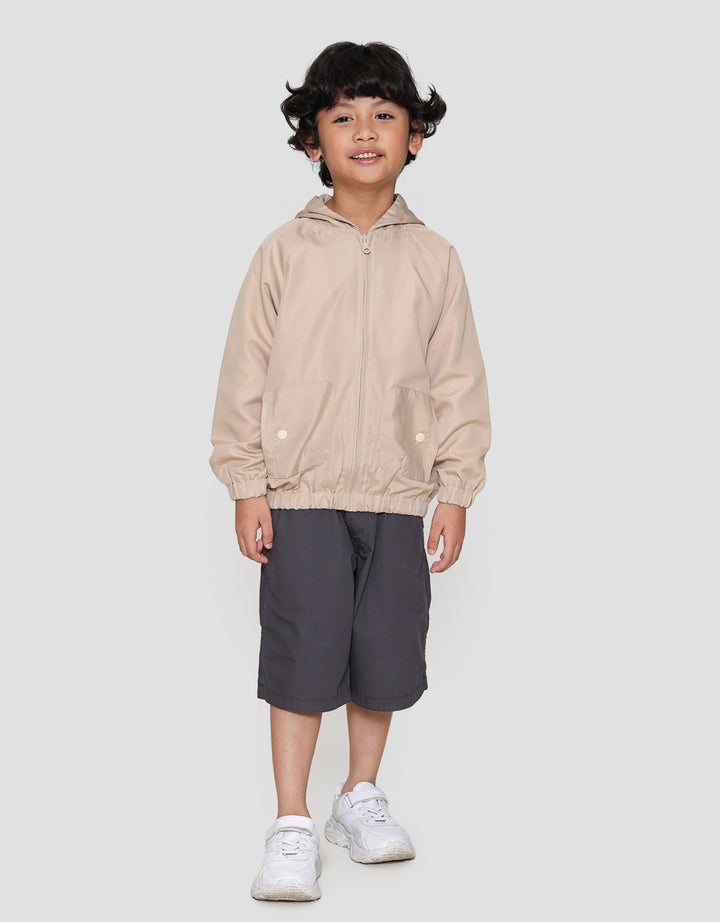 Little M Nylon Kantong Jaket Hoody Anak Laki-laki
