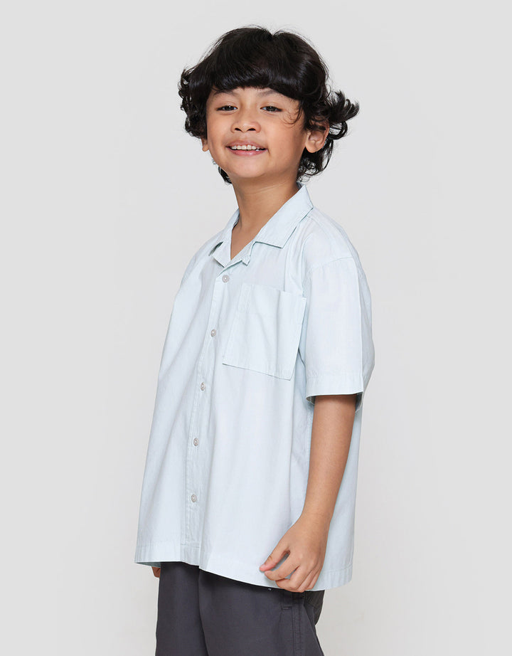 Little M Krah Santai Paper Touch Kemeja Anak Laki-laki