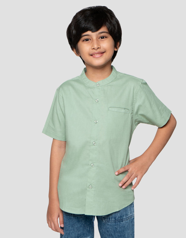 Little M Dobby Ktg Selip Baju Koko Anak Laki-laki