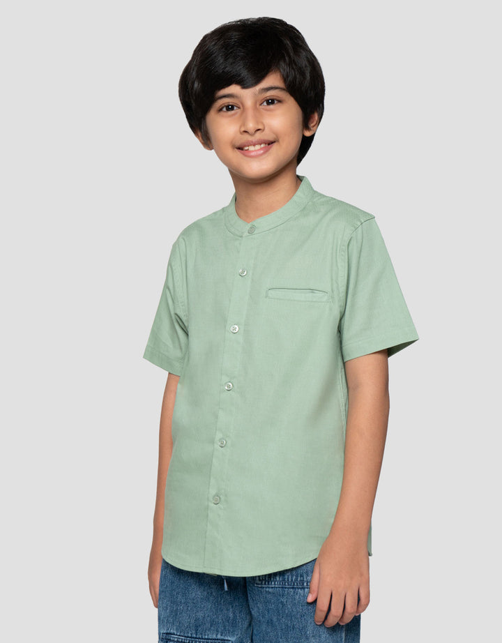 Little M Dobby Ktg Selip Baju Koko Anak Laki-laki