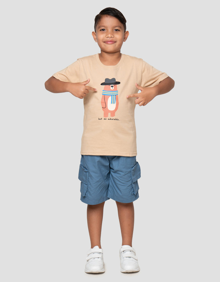 Little M So Adorabl Print Kaos Anak Laki-Laki