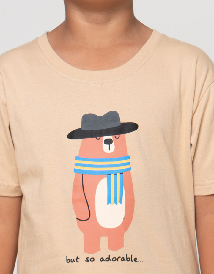 Little M So Adorabl Print Kaos Anak Laki-Laki