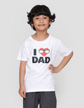 Little M I Love Dad Kaos Anak Laki-laki