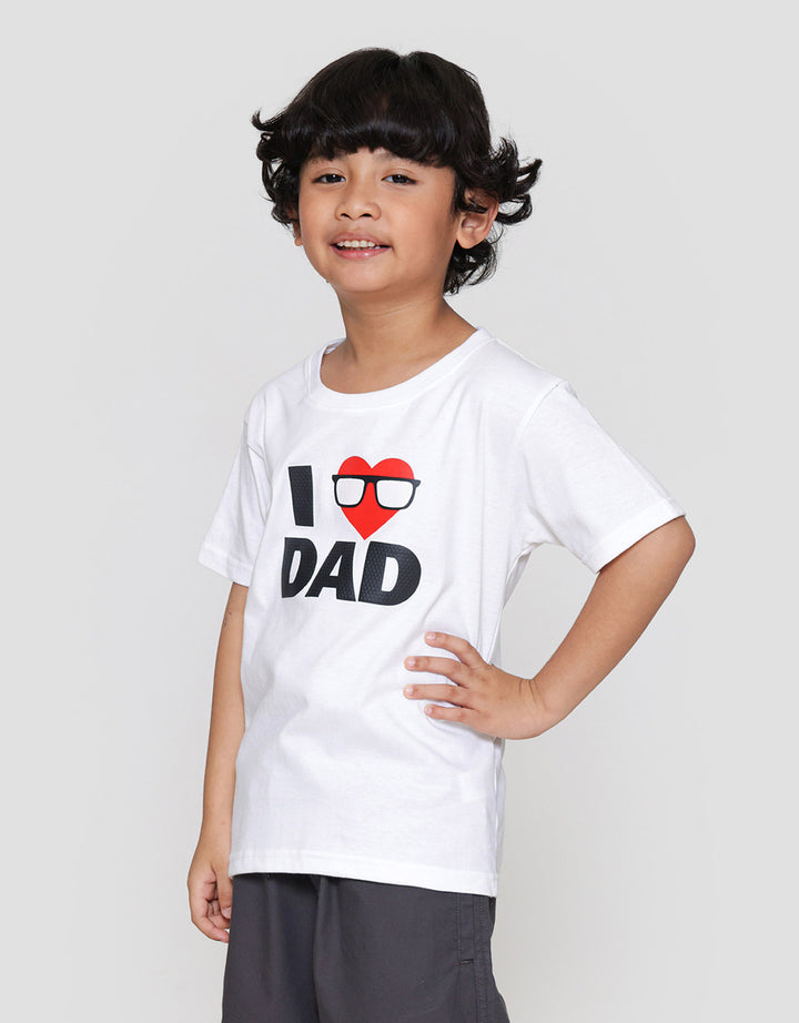 Little M I Love Dad Kaos Anak Laki-laki