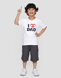 Little M I Love Dad Kaos Anak Laki-laki
