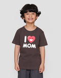 Little M I Love Mom Kaos Anak Laki-laki