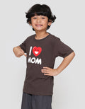 Little M I Love Mom Kaos Anak Laki-laki