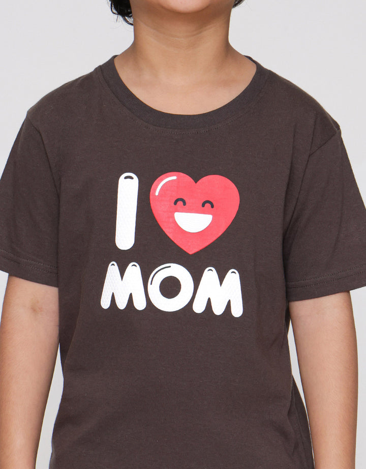 Little M I Love Mom Kaos Anak Laki-laki