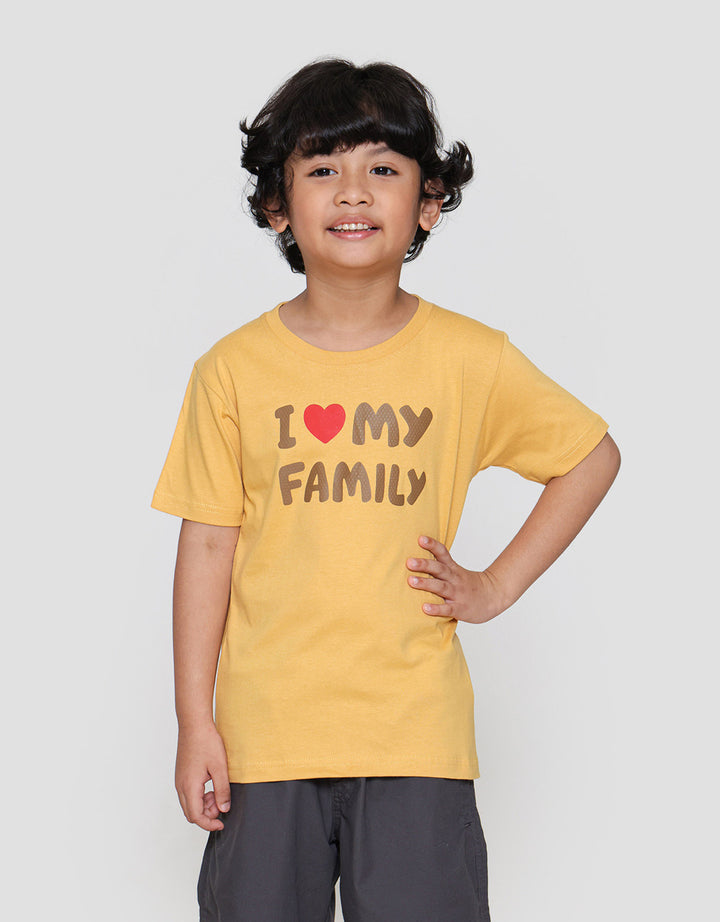 Little M I Love My Family Kaos Anak Laki-laki