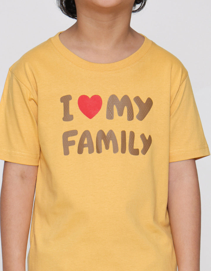 Little M I Love My Family Kaos Anak Laki-laki