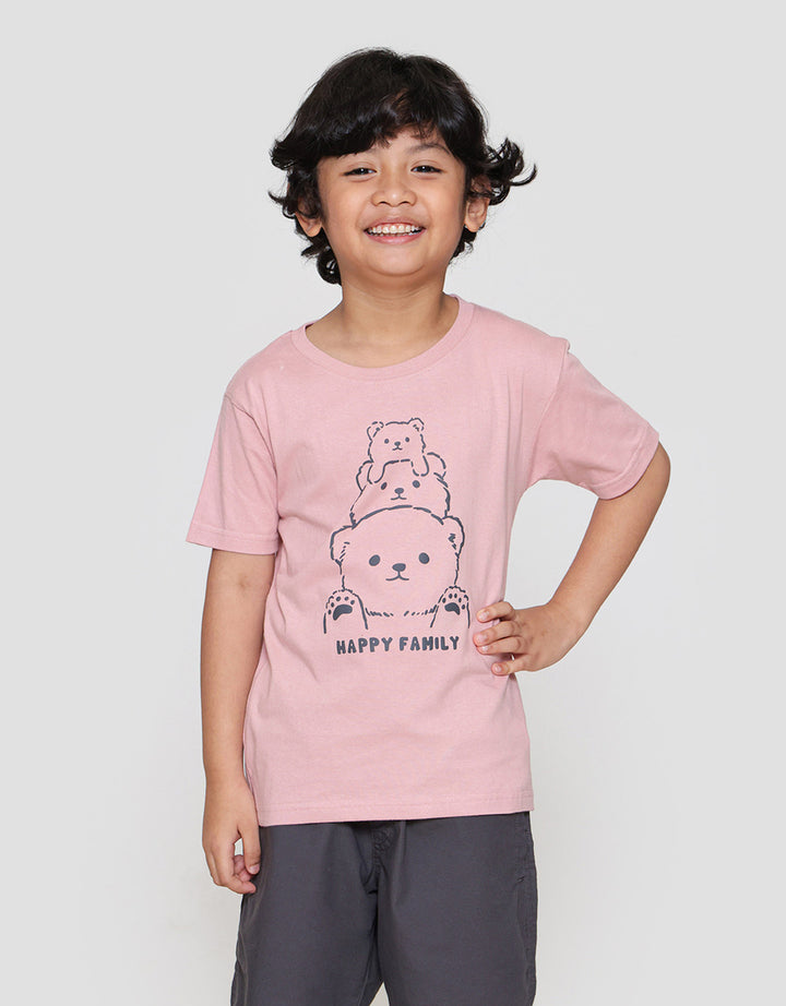 Little M Bear Family Kaos Anak Laki-laki