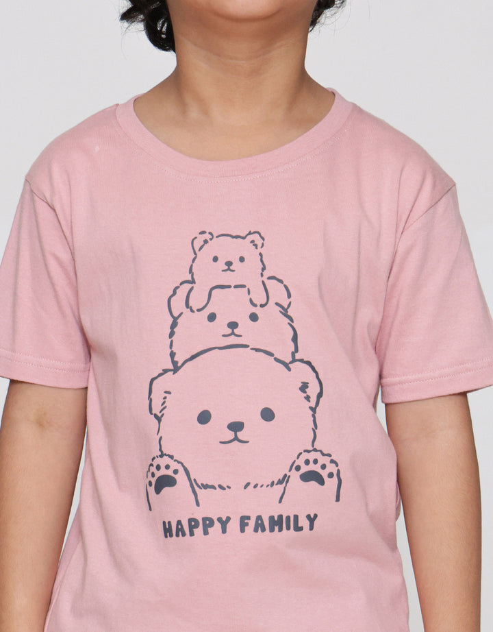Little M Bear Family Kaos Anak Laki-laki