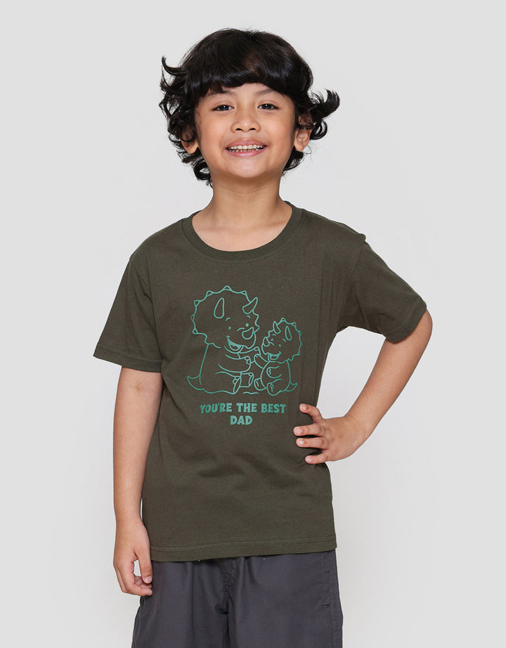 Little M Rhino Best Dad Kaos Anak Laki-laki