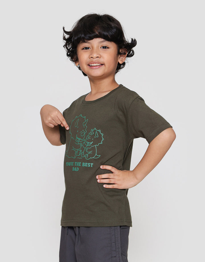 Little M Rhino Best Dad Kaos Anak Laki-laki