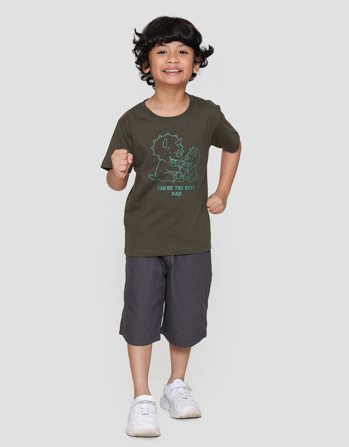 Little M Rhino Best Dad Kaos Anak Laki-laki