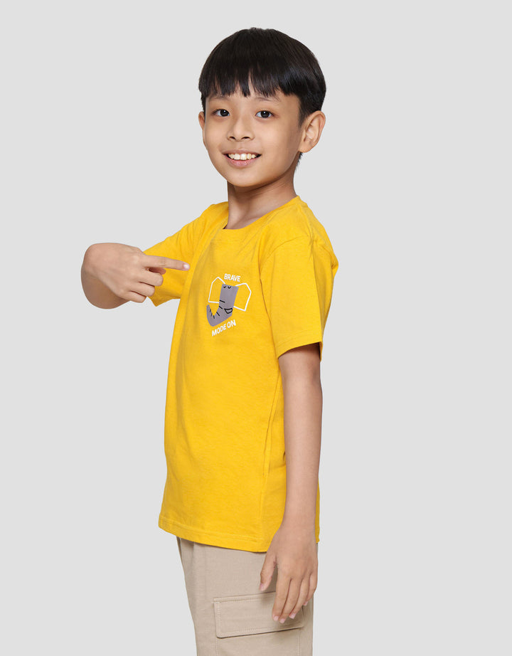 Little M Brave Mode On Kaos Anak Laki-laki