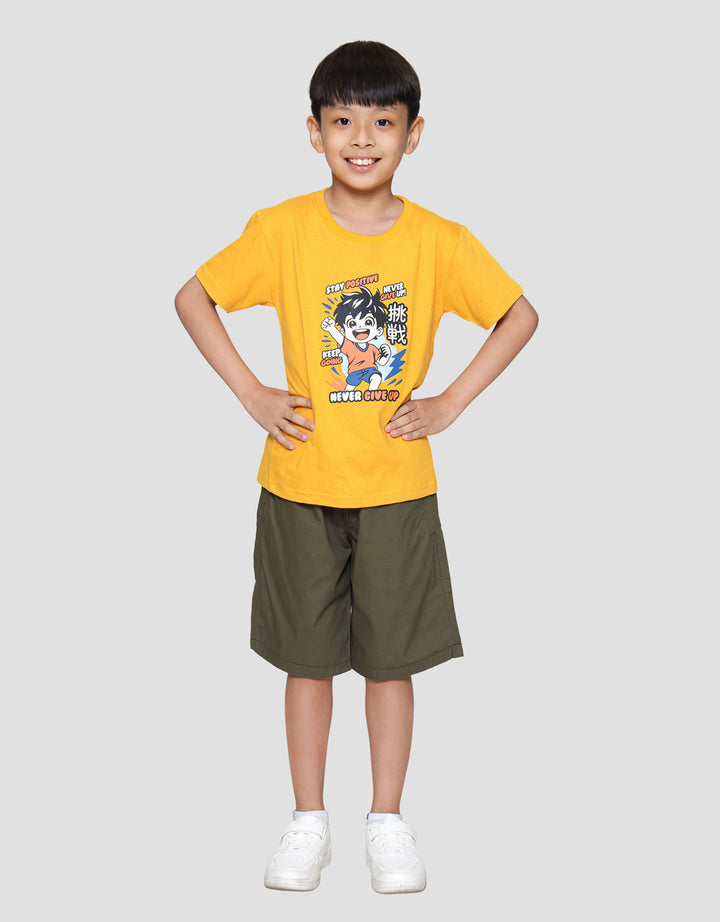 Little M Never Give Up Kaos Anak Laki-laki