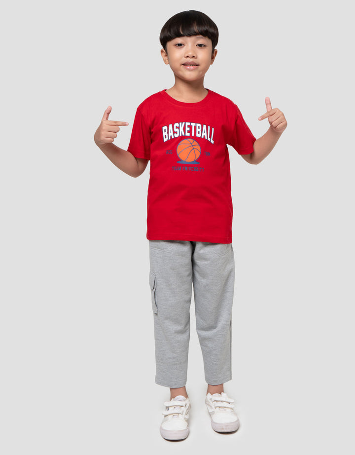 Little M Print Basket Ball Kaos Anak Laki-laki