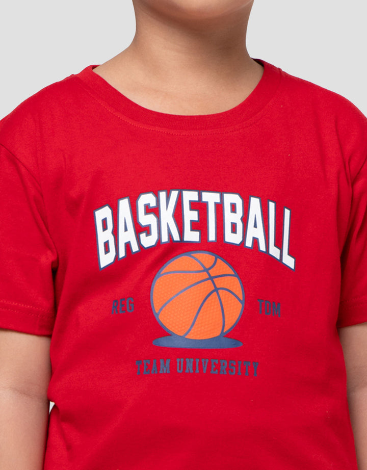 Little M Print Basket Ball Kaos Anak Laki-laki