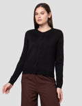 Nevada Solid Flat Knit Basic Cardigan Wanita