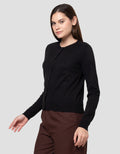 Nevada Solid Flat Knit Basic Cardigan Wanita