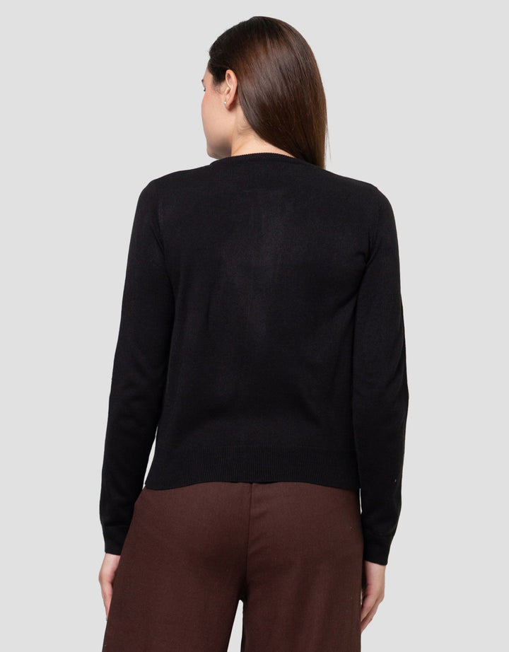 Nevada Solid Flat Knit Basic Cardigan Wanita