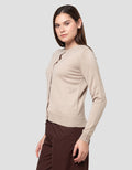 Nevada Solid Flat Knit Basic Cardigan Wanita