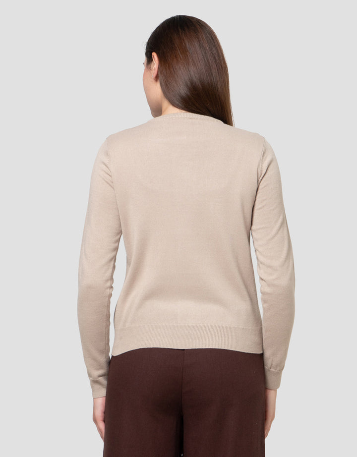 Nevada Solid Flat Knit Basic Cardigan Wanita