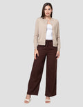 Nevada Solid Flat Knit Basic Cardigan Wanita