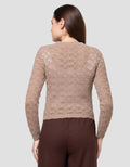 Nevada Flat Knit Textured Sweater Wanita
