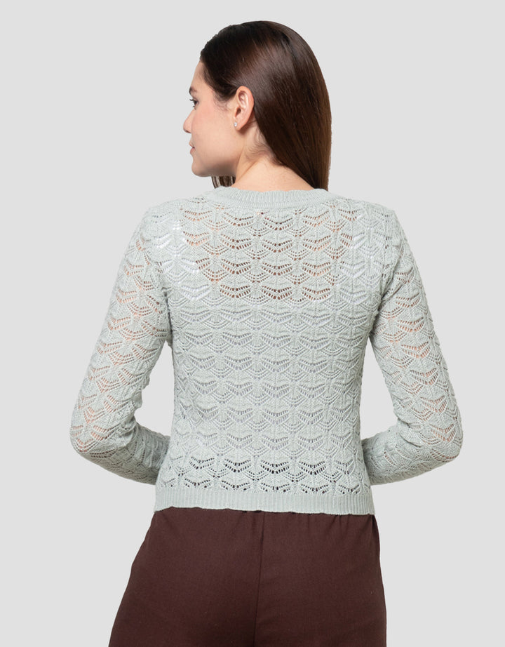 Nevada Flat Knit Textured Sweater Wanita