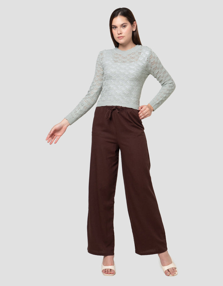 Nevada Flat Knit Textured Sweater Wanita