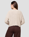 Nevada Boxy Flat Knit Pocket Sweater Wanita