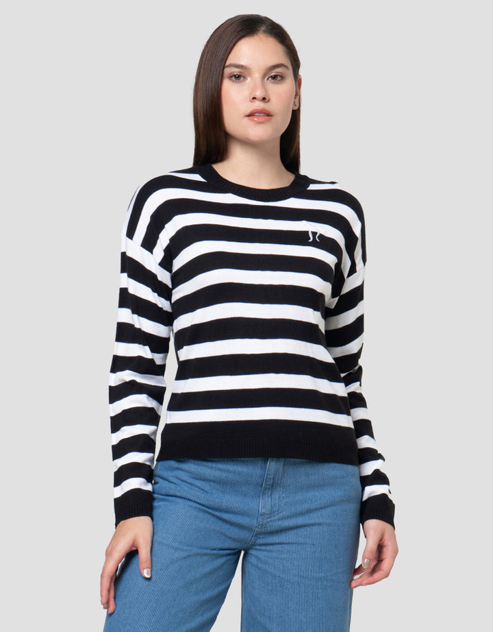 Nevada Reg Flat Knit Stripe Sweater Wanita