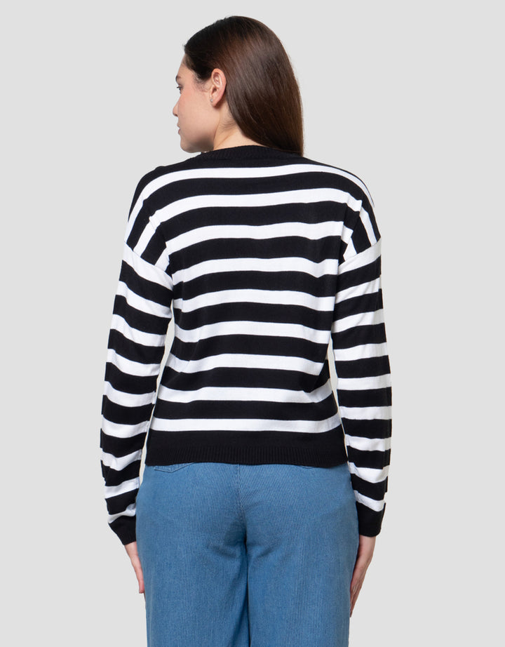 Nevada Reg Flat Knit Stripe Sweater Wanita