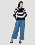 Nevada Reg Flat Knit Stripe Sweater Wanita